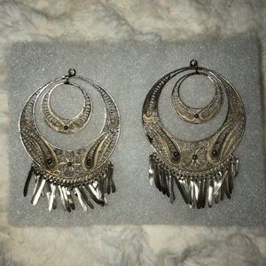 Vintage Sterling Silver Filigree Earrings
